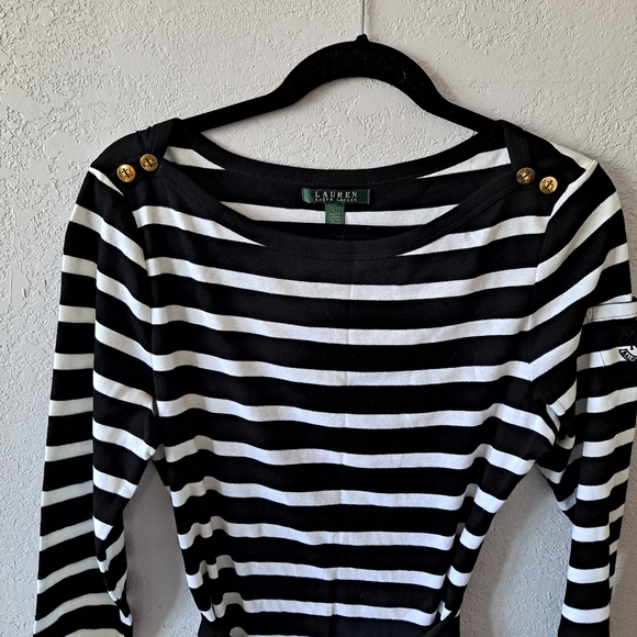 Ralph Lauren Black and White Striped dress - Picture 2 of 7